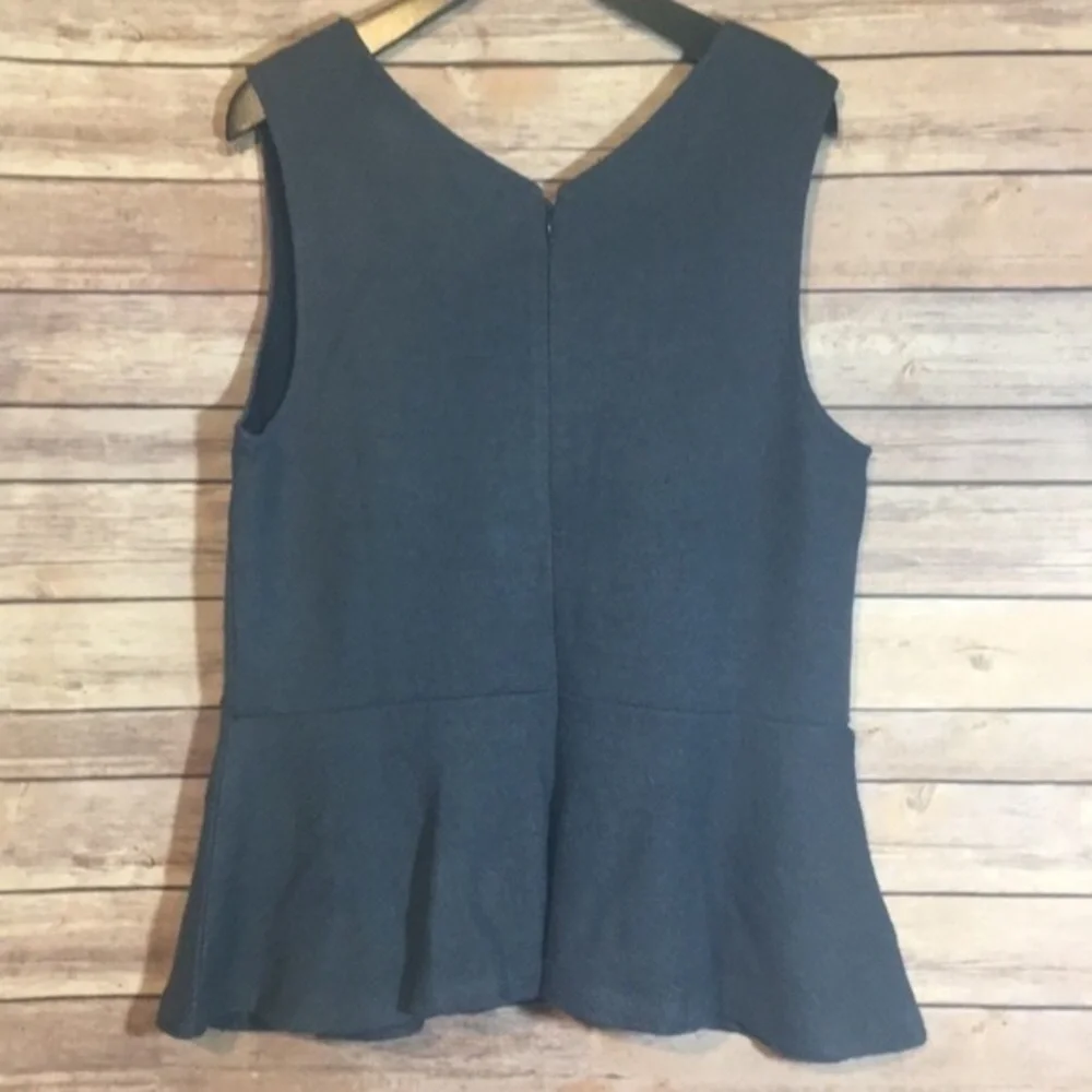Banana Republic Peplum Blue Sleeveless Tank Trendy